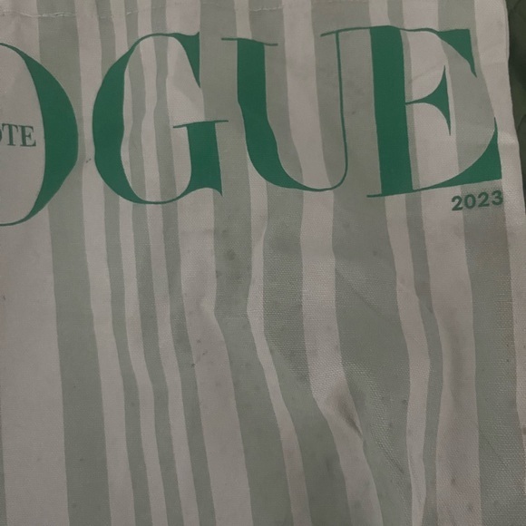 Vogue Handbags - Vogue Green and White Tote Bag #Y2kstyle